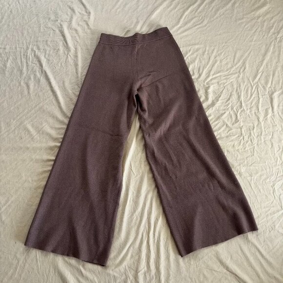 Splendid x Cella Jane | Wide-Leg Sweater Pants | Cocoa/Brown | Size M | Like New - Picture 3 of 8